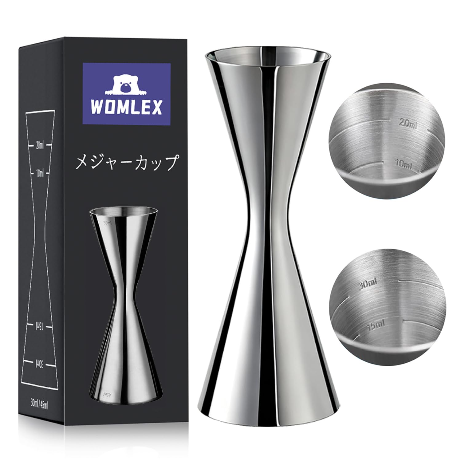 Quadri combo jigger カクテル メジャーカップ アレッシィ Alessi